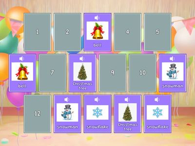 NewSchool_Matching pairs_Christmas lesson