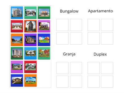 ordenar el tipo de casas