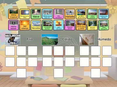 Clasifica el clima: Frío, cálido o húmedo