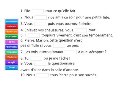 Verbes du 2ème groupe