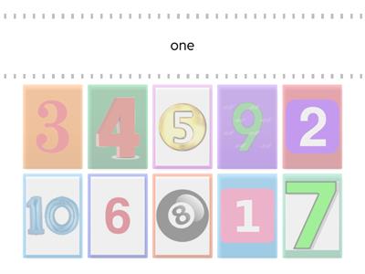 Numbers 1 to 10 