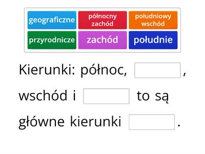 Przyroda - Określamy kierunki geograficzne