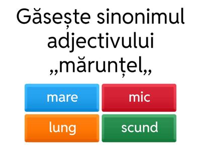 Clasa a VII-a Sinonime