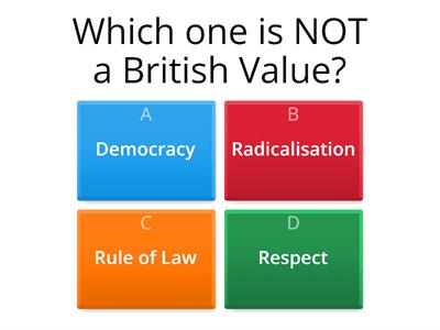 ESOL British Values and Prevent Quiz