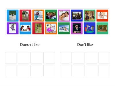 don't like- doesn't like