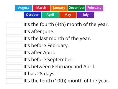 Months match up