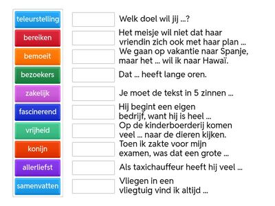 Thema 6 - taak 1 - woorden (Link A2-B1)