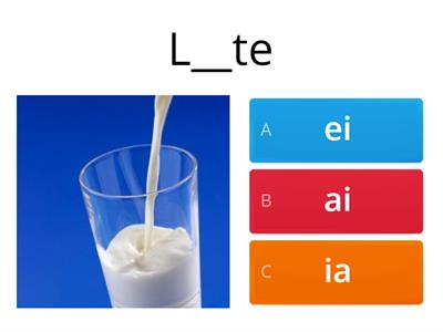  Qual é o ditongo? (ei/ai)