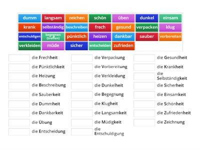 B1.1 E10 Normen mit ung, keit und heit