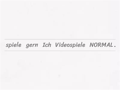 D1 Freetime Word Order Practice