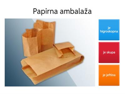 Vrste i svojstva ambalaže