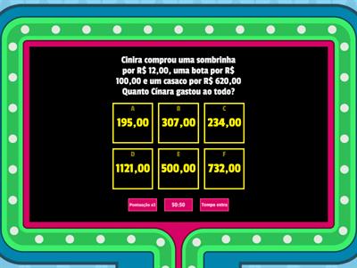  Problemas com as 4 operações 