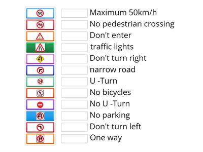 QUIZ 2: ROAD SIGNS