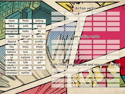 Action and non-action verbs