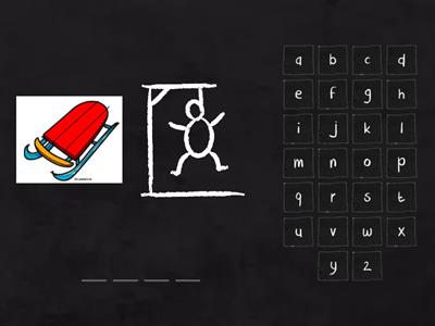 Hangman: Blends gl, fl, sl (and a bonus sight word)