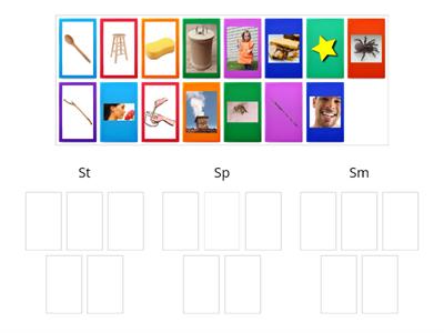 Picture Sort for St, Sp, and Sm
