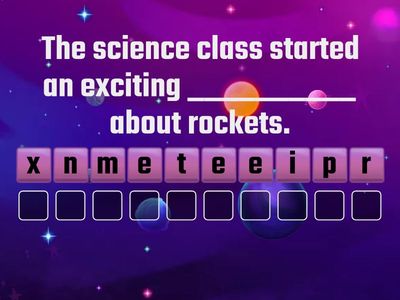 Unscramble the Words to Complete the Sentence