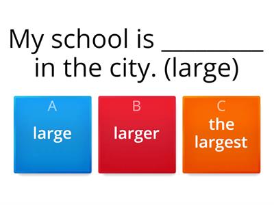 Comparative and superlative adjectives