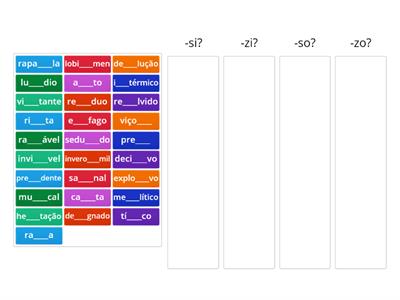 -si/-zi   -so/-zo?