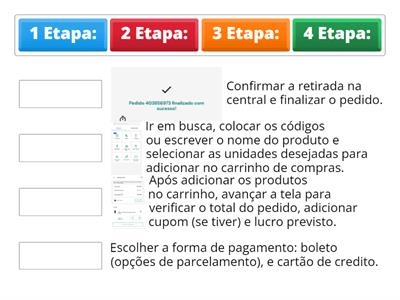 Pedido no app do revendedor