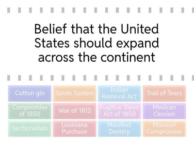 USH3.11a Sectionalism Match-Up