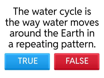 True or False: Water Cycle