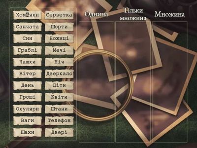 Однина/Множина/Тільки множина