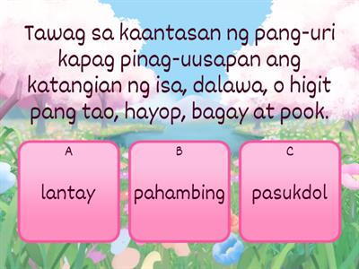 Filipino Gr2 3rd Quarter Quiz 