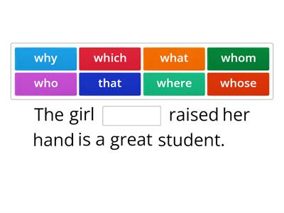 Relative pronouns