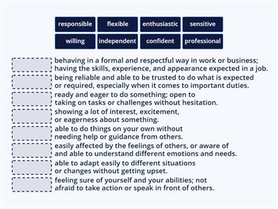 SO B1+ Unit 3C personality adjectives Ex.2A p.38