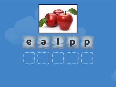 Compose english fruit words!!