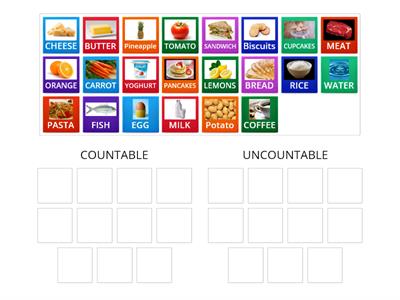 UNCOUNTABLE AND COUNTABLE NOUNS