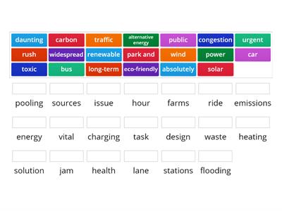 IELTS Environment collocation review