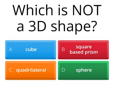 3D shapes quiz