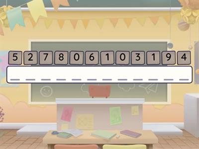 Sắp xếp theo thứ tự từ 0 -10