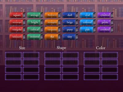 Size, shape and color