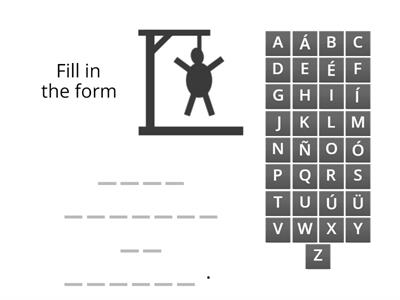 1.3 Marital status and filling in forms (Hangman)