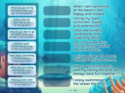 Q + A Match up - Beach