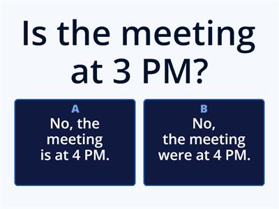 Verb to be questions quiz