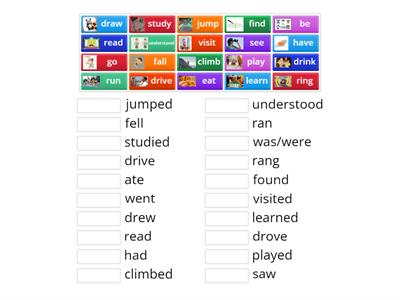 Verbs in PAST TENSE