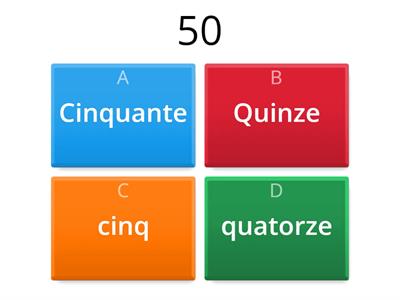 Les numéros 0 à 60