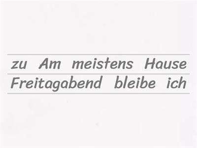 Y10 Present unjumble