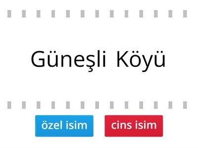 ÖZEL İSİM,CİNS İSİM