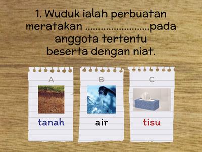 TAJUK :WUDUK SEMPURNA TAHUN 1