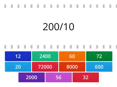 Huvudräkning mult och div med 10, 100 och 1000