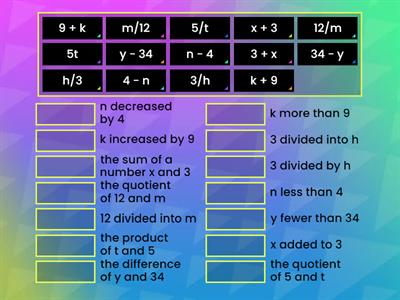 Algebraic Expressions