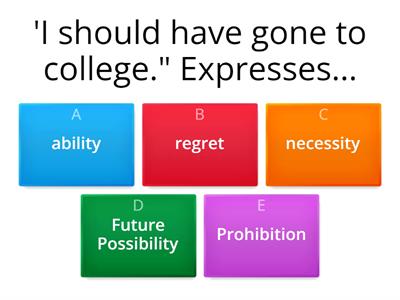 Modals Units 14, 15, 16