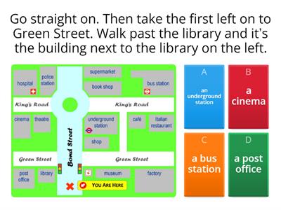 Giving Directions: map