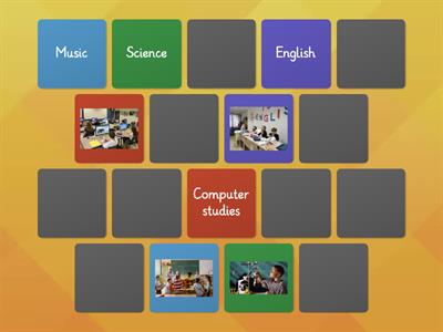 AS 3 Unit 1 School subjects (matching pairs) 