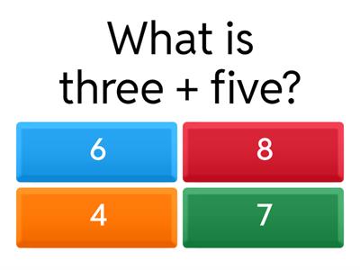 Addition to 10 Math Quiz